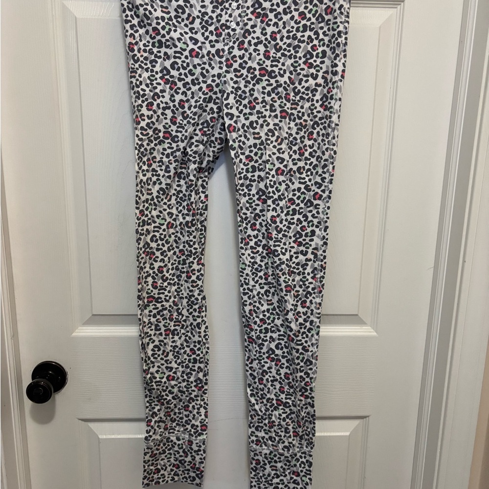 Victoria's Secret Leopard Print Leggings - Black, Gray, Red